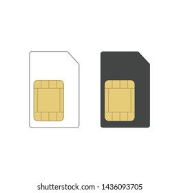 Micro sim card icon symbol vector