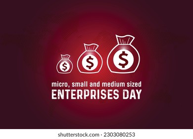 micro , small and medium sized enterprises day. June 27. Holiday concept. Template for background, banner, card, poster with text inscription. Vector