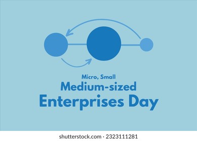 Micro-, Small and Medium-sized Enterprises Day 27 June Vector Illustration.