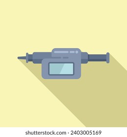 Icono de medición de micro herramienta vector plano. Micrometro digital. Escala electrónica