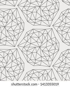 Micro Triangle Geometric Simple Line Art Deco, Brown and Cream, Black and White Shapes Tiles Mosaic Mesh Surface Seamless Repeat Vector Pattern. 