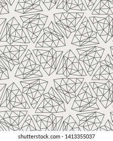 Micro Triangle Geometric Simple Line Art Deco, Brown and Cream, Black and White Shapes Tiles Mosaic Mesh Surface Seamless Repeat Vector Pattern. 