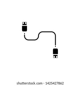 Micro Usb Cable, Usb Cable Vector Art Illustration
