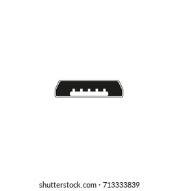 Micro USB connector icon, vector illustration.
