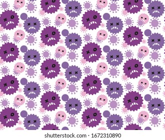micro virus disease background seamless pattern