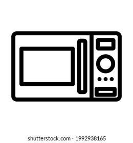 Micro Wave Oven Icon. Bold outline design with editable stroke width. Vector Illustration.