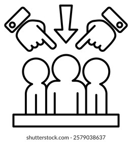 Microaggression Icon - Line Style - Stereotype Theme