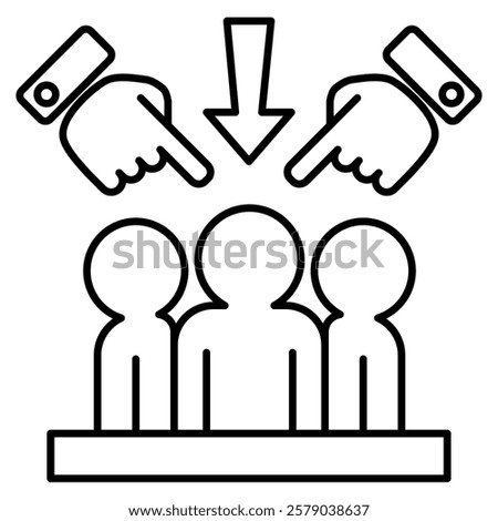 Microaggression Icon - Line Style - Stereotype Theme