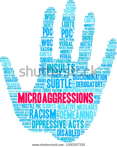 Microaggressions Word Cloud On White Background Stock Vector (Royalty ...