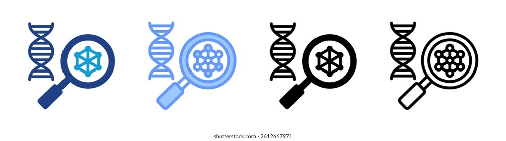 Microarray icon set multiple style collection