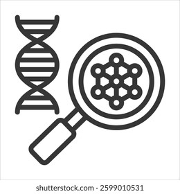 Microarray Outline Icon Vector Illustration