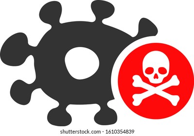 Microbe antibiotic vector icon. Flat Microbe antibiotic pictogram is isolated on a white background.