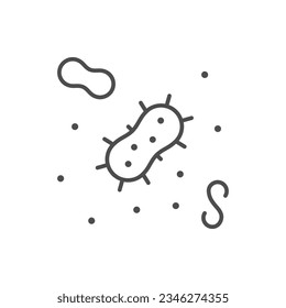 Microbe or bacteria line outline icon