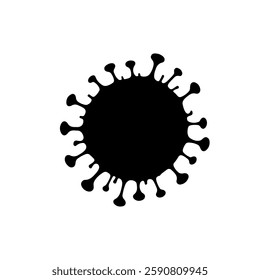 Microbe Bacteria silhouette vector icon sign symbol illustration design.