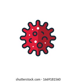Microbe, bacterium, bacteria filled outline icons. Vector illustration. Editable stroke. Isolated icon suitable for web, infographics, interface and apps.