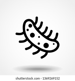 microbe, bacterium icon isolated on white background EPS 10