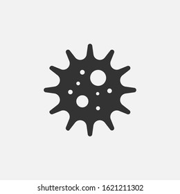 Microbe, bacterium icon isolated on white background. Vector illustration. Eps 10.