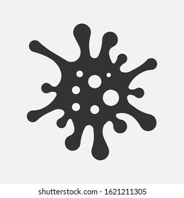 Microbe, bacterium icon isolated on white background. Vector illustration. Eps 10.