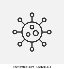 Microbe, bacterium icon isolated on white background. Vector illustration. Eps 10.