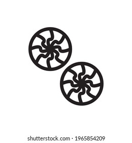 microbe, bacterium icon isolated on white