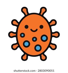 Microbe character illustration perfect for explaining scientific concepts in a friendly way