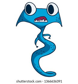 Microbe character/ monster character vector