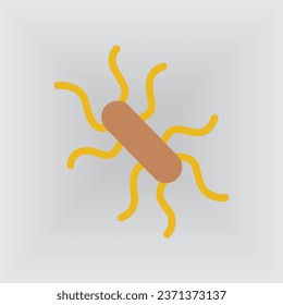 microbe, colored bacteria icon symbol vector illustration