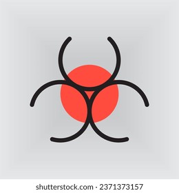 microbio, símbolo de icono de bacterias coloreadas ilustración vectorial