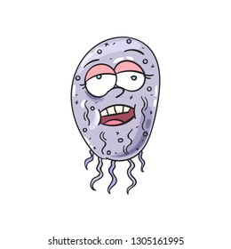 Microbe doodle. Virus sketch. Bacteria. Allergen. Disease. Parasite. Unicellular organism.