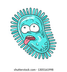 Microbe doodle. Virus sketch. Bacteria. Allergen. Disease. Parasite. Unicellular organism.