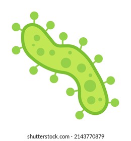 Microbe Emoji Icon Isolated Vector Illustration