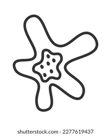 Micrófono de icono plano Virus Biología. Ilustración del vector