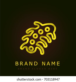 Microbe golden metallic logo