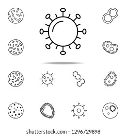microbe icon. Bacteria icons universal set for web and mobile