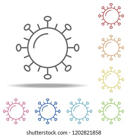 microbe icon. Elements of Bacteria in multi color style icons. Simple icon for websites, web design, mobile app, info graphics