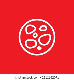 Mikrobensymbol, grafische Ressourcenvorlage, Vektorgrafik.