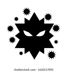 microbe icon isolated sign symbol vector illustration - high quality black style vector icons
