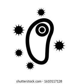 microbe icon isolated sign symbol vector illustration - high quality black style vector icons
