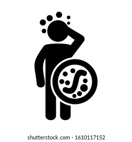 microbe icon isolated sign symbol vector illustration - high quality black style vector icons
