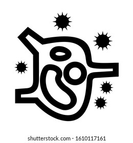microbe icon isolated sign symbol vector illustration - high quality black style vector icons
