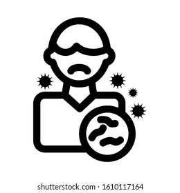 microbe icon isolated sign symbol vector illustration - high quality black style vector icons
