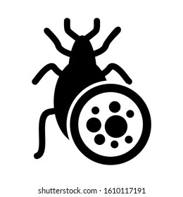 microbe icon isolated sign symbol vector illustration - high quality black style vector icons

