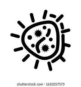 microbe icon isolated sign symbol vector illustration - high quality black style vector icons
