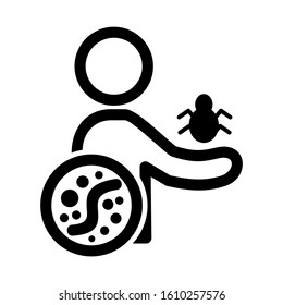 microbe icon isolated sign symbol vector illustration - high quality black style vector icons
