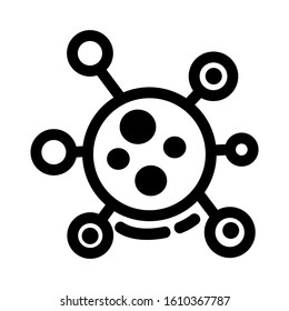 microbe icon isolated sign symbol vector illustration - high quality black style vector icons
