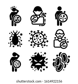 microbe icon isolated sign symbol vector illustration - Collection of high quality black style vector icons
