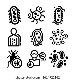 microbe icon isolated sign symbol vector illustration - Collection of high quality black style vector icons
