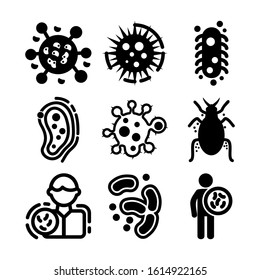 microbe icon isolated sign symbol vector illustration - Collection of high quality black style vector icons
