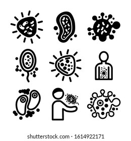 microbe icon isolated sign symbol vector illustration - Collection of high quality black style vector icons
