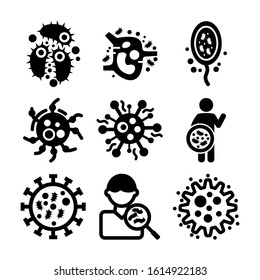 microbe icon isolated sign symbol vector illustration - Collection of high quality black style vector icons
